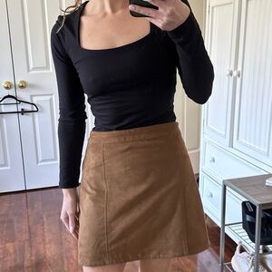 Abercrombie & Fitch faux suede skirt